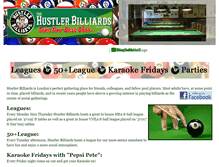 Tablet Screenshot of hustlerbilliards.com